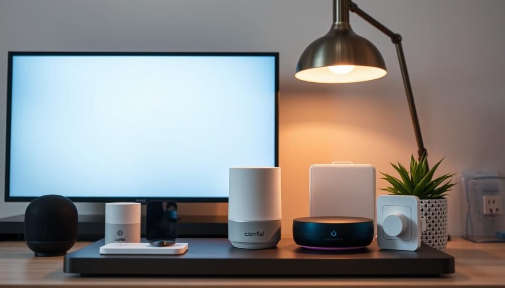 Collection of innovative smart home gadgets as birthday gift ideas