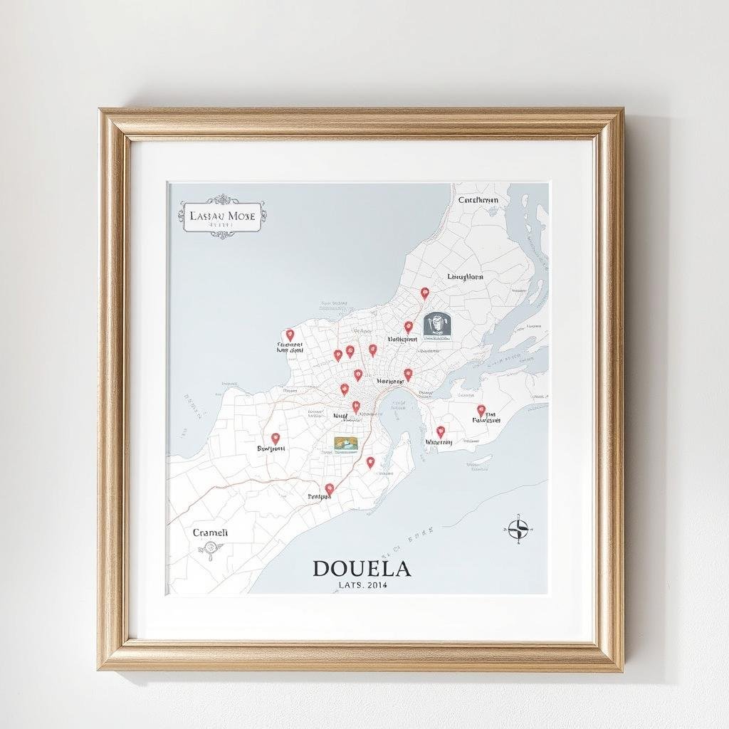 Custom map artwork of significant location as a birthday gift idea