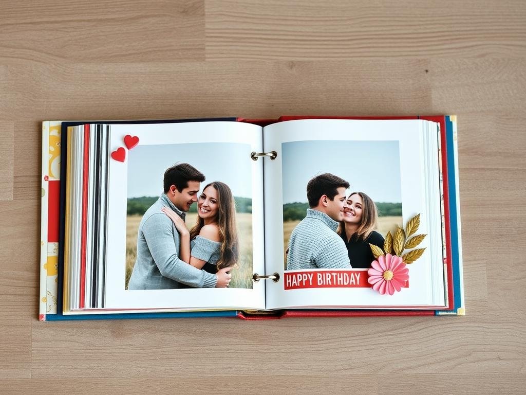 Custom photo book filled with memories for DIY birthday gifts for boyfriend