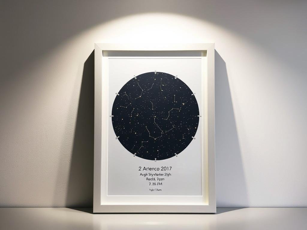 Custom star map with constellation art of a significant date - Prettiest Birthday Gifts ideas