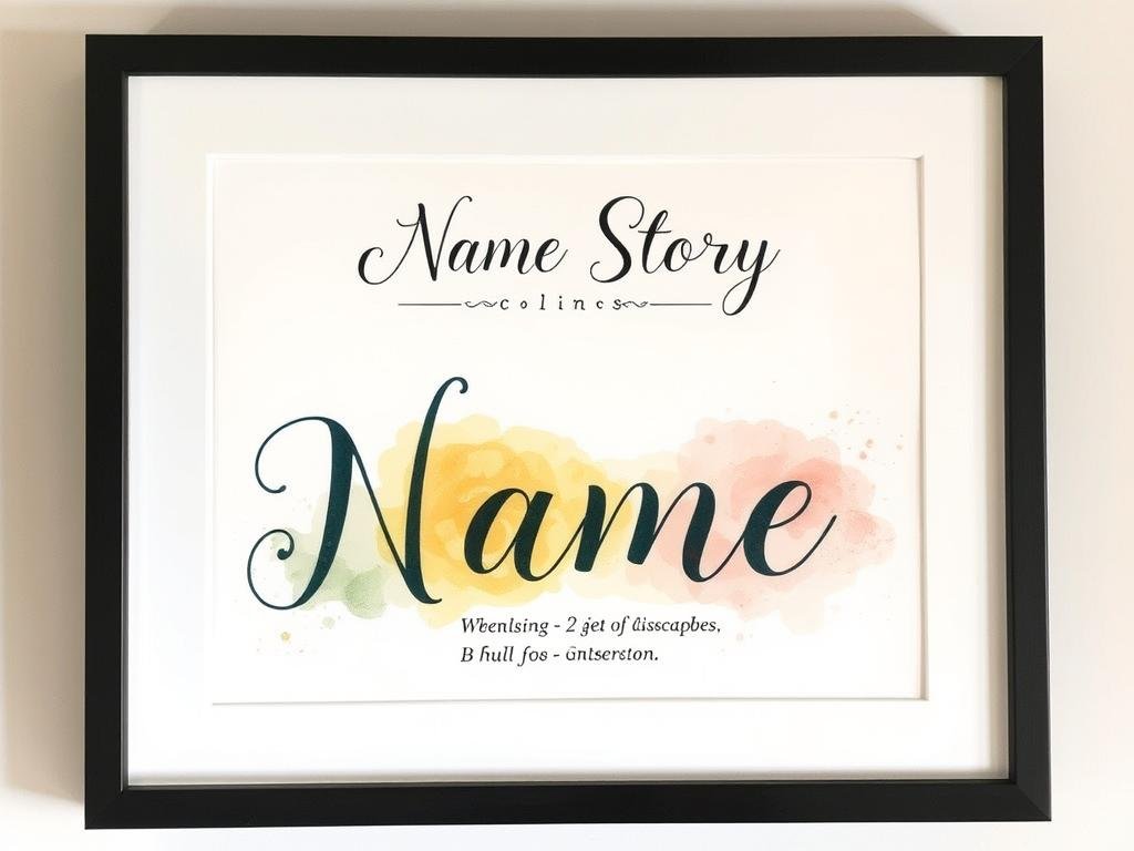 Hand-painted name story art with calligraphy - Prettiest Birthday Gifts ideas