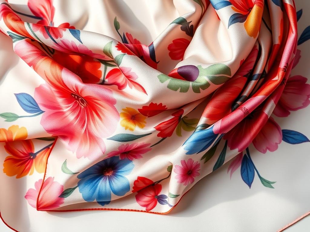 Hand-painted silk scarf with watercolor floral design - Prettiest Birthday Gifts ideas