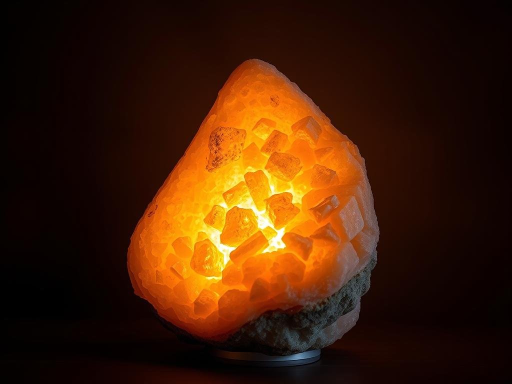 Himalayan salt lamp with crystal clusters - Prettiest Birthday Gifts ideas