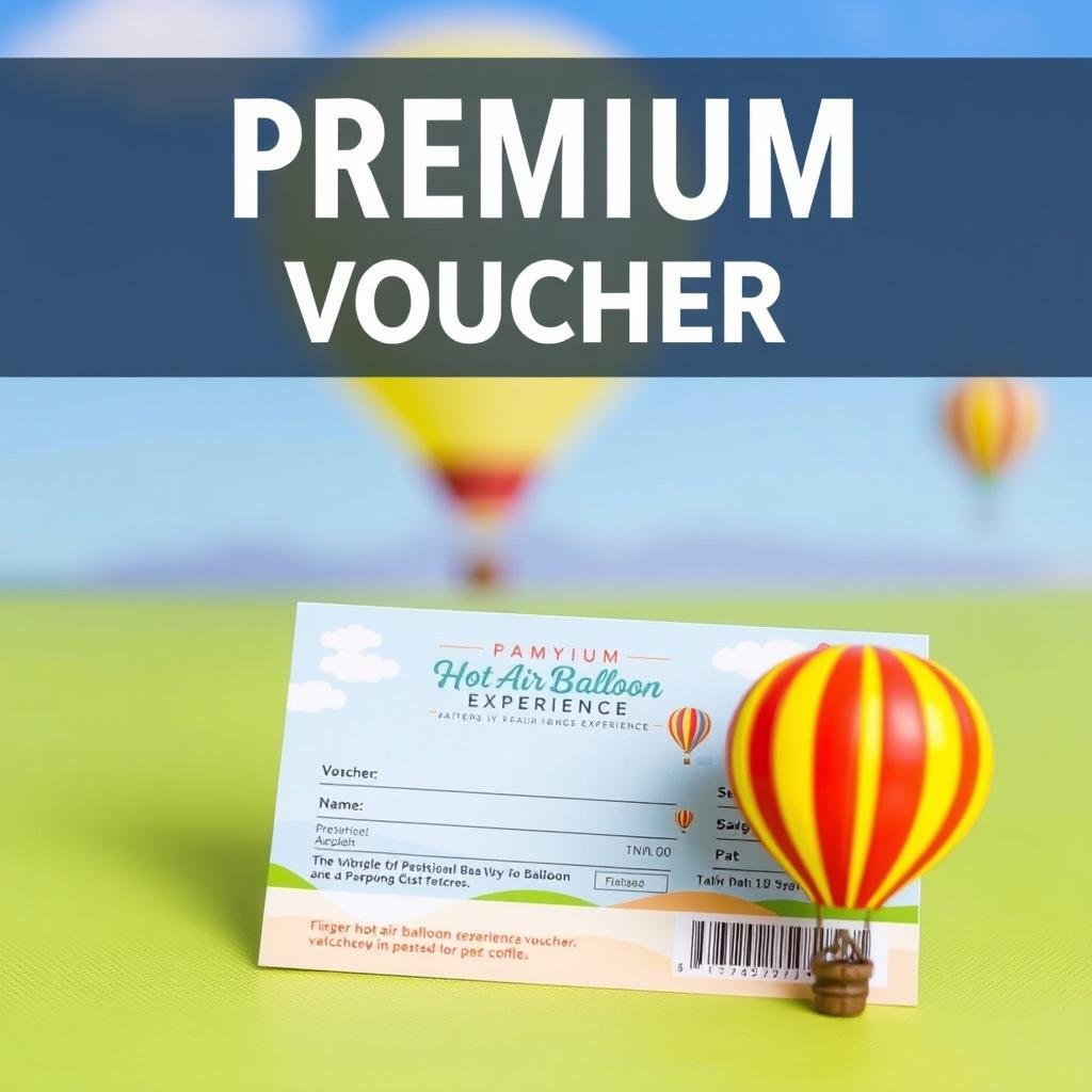Hot air balloon ride experience voucher as a birthday gift idea