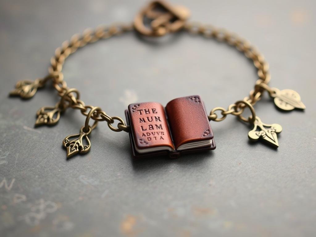 Leather journal bracelet with miniature book charm - Prettiest Birthday Gifts ideas