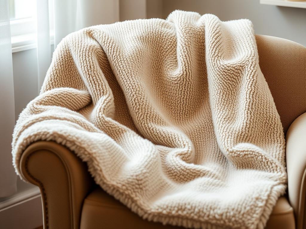 Luxury weighted blanket in soft, plush fabric