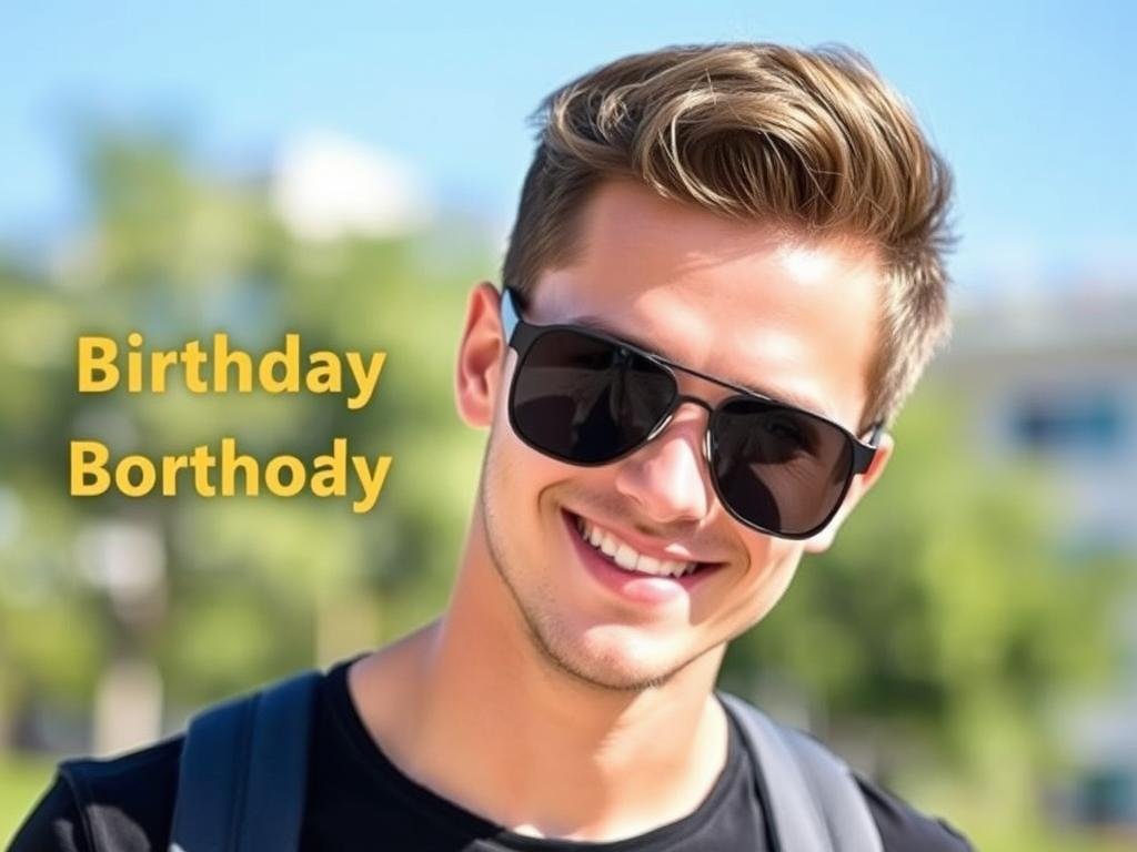 Man wearing polarized sunglasses outdoors