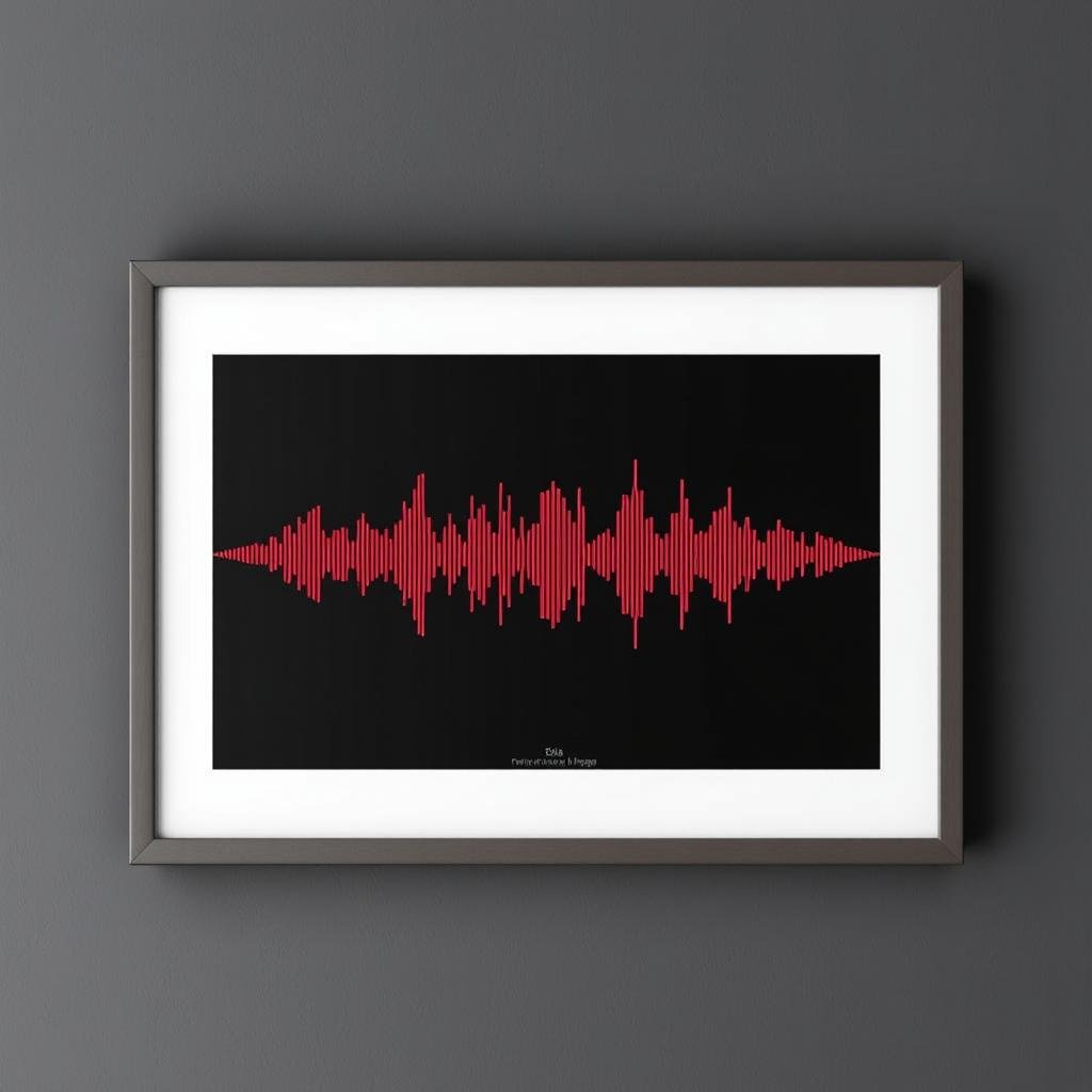 Sound wave art print of favorite song as a birthday gift idea