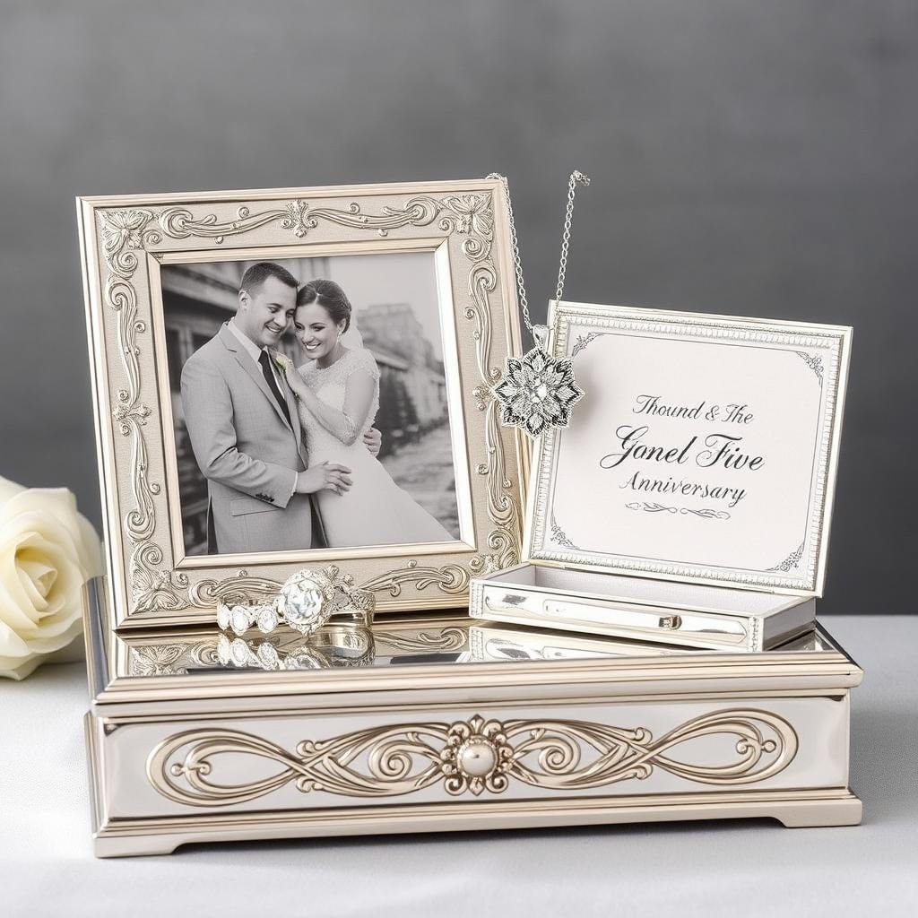 25th anniversary silver gift with elegant presentation
