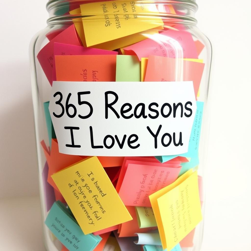 365 reasons I love you jar with colorful paper notes 365 reasons I love you jar with colorful paper notes
