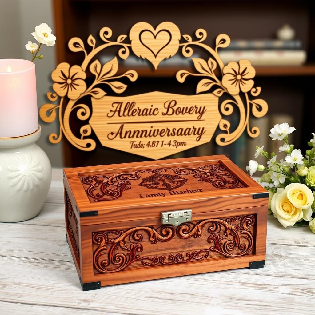 5th anniversary wood gift with personalization