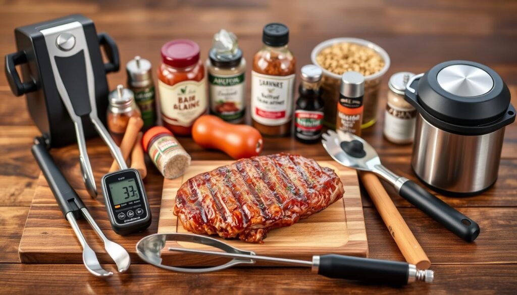 A collection of premium grilling tools and gadgets for cooking enthusiasts