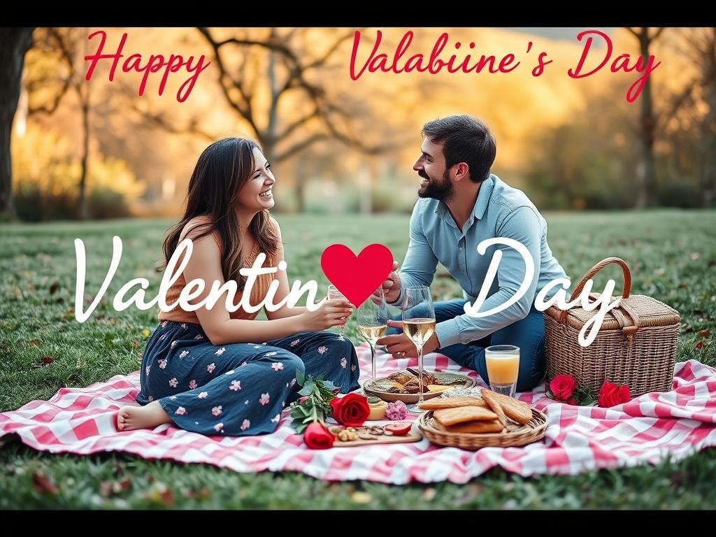 A couple enjoying a picnic in a scenic location for sentimental valentines gifts
