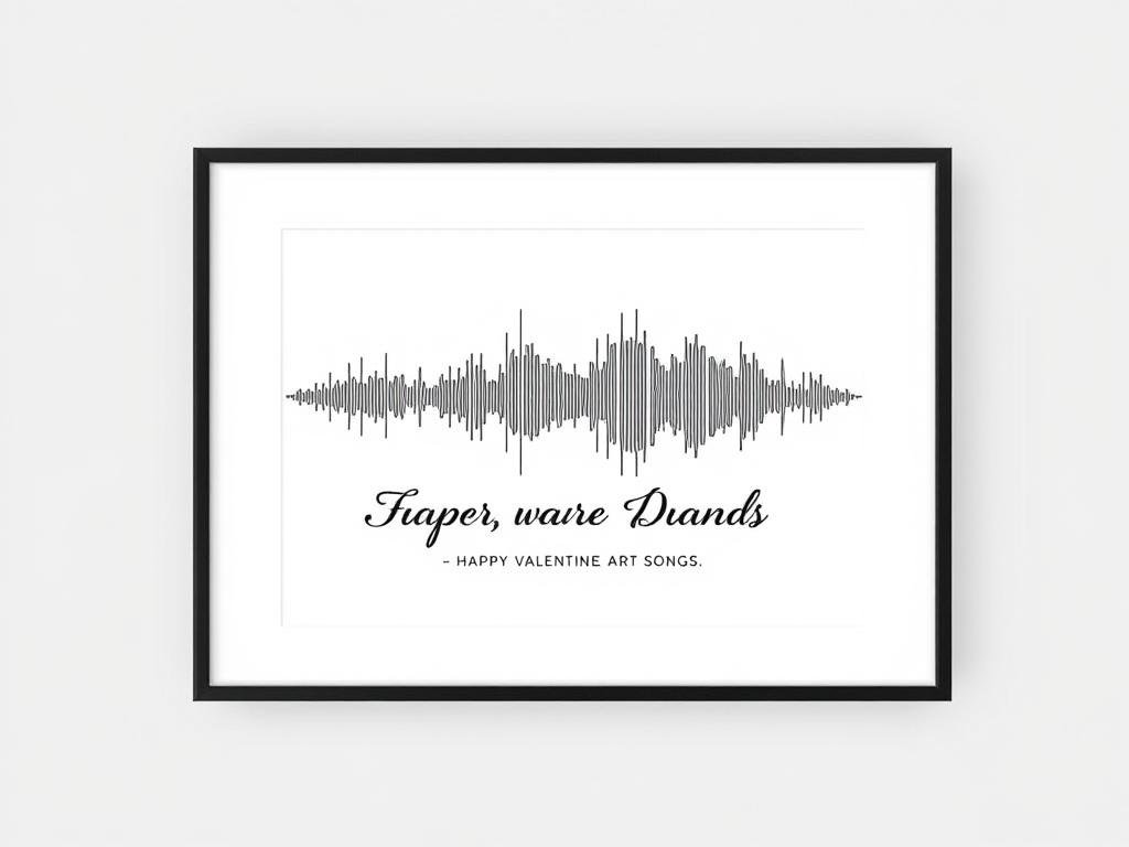 A custom soundwave art print of a special message or song for sentimental valentines gifts