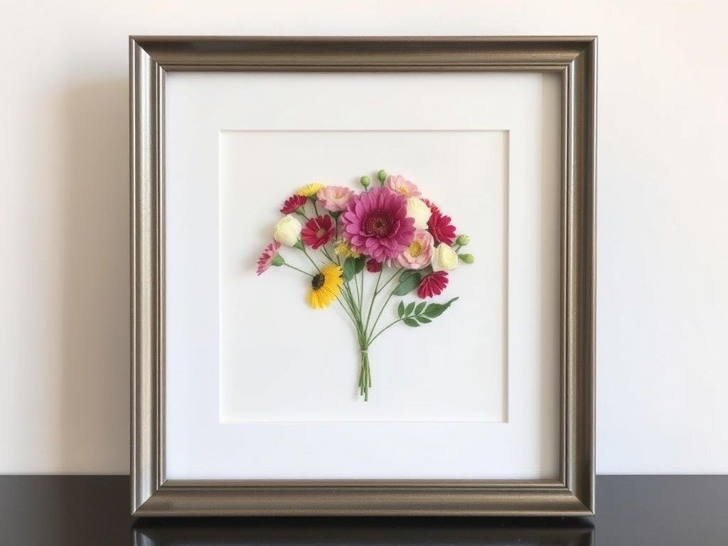 A pressed flower in a frame from a special occasion for sentimental valentines gifts