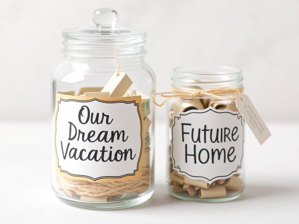 A savings jar for a future trip or goal for sentimental valentines gifts