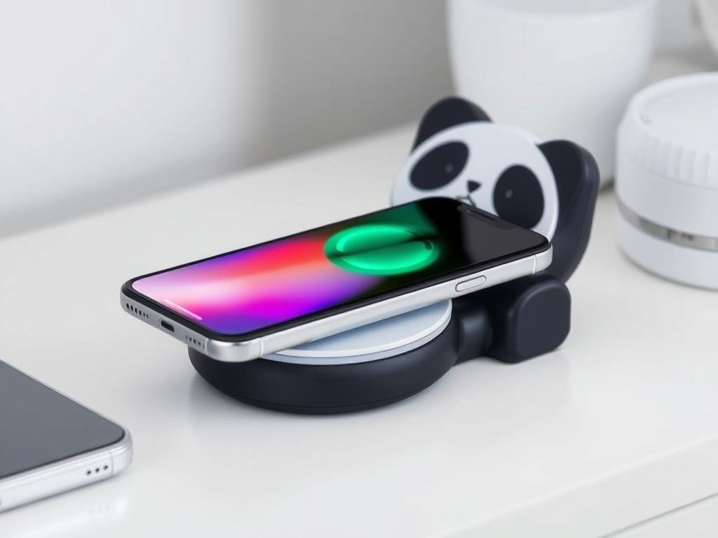 Animal-shaped wireless phone charger - cute tech birthday gift