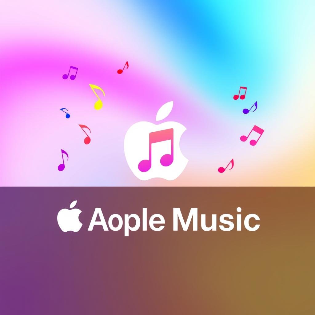 Apple Music logo with musical notes
