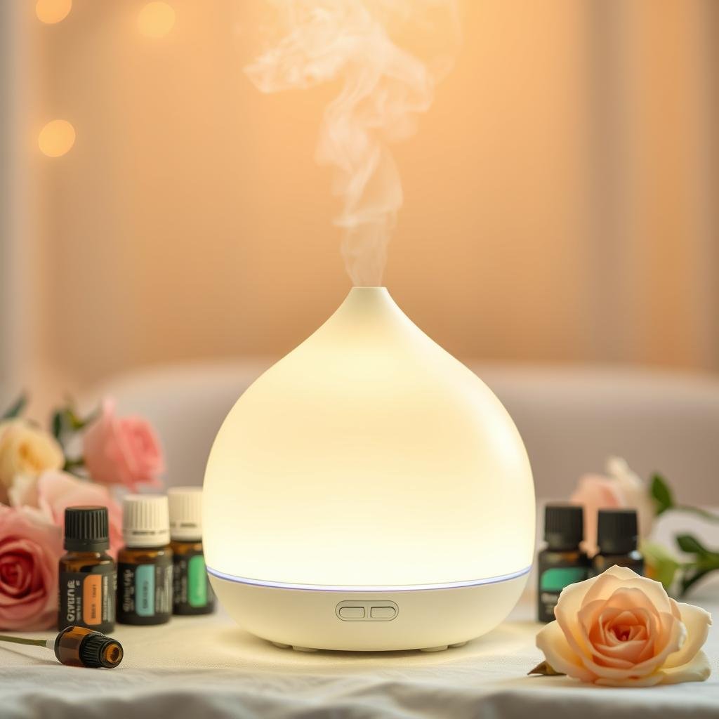 Aromatherapy diffuser with essential oil collection - romantic valentines gift ideas
