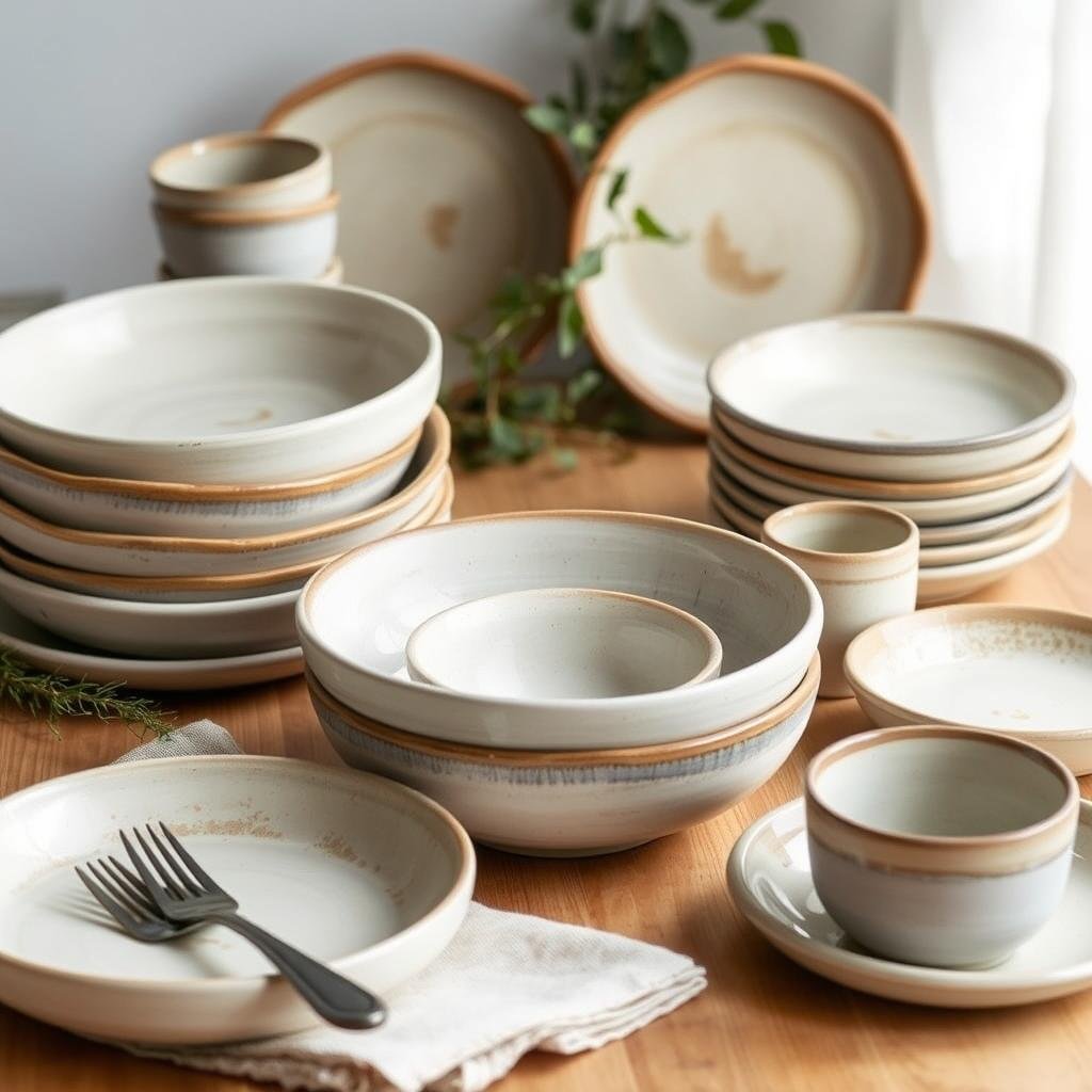 Artisanal ceramic dinnerware set - home gifts for millennials who love hosting