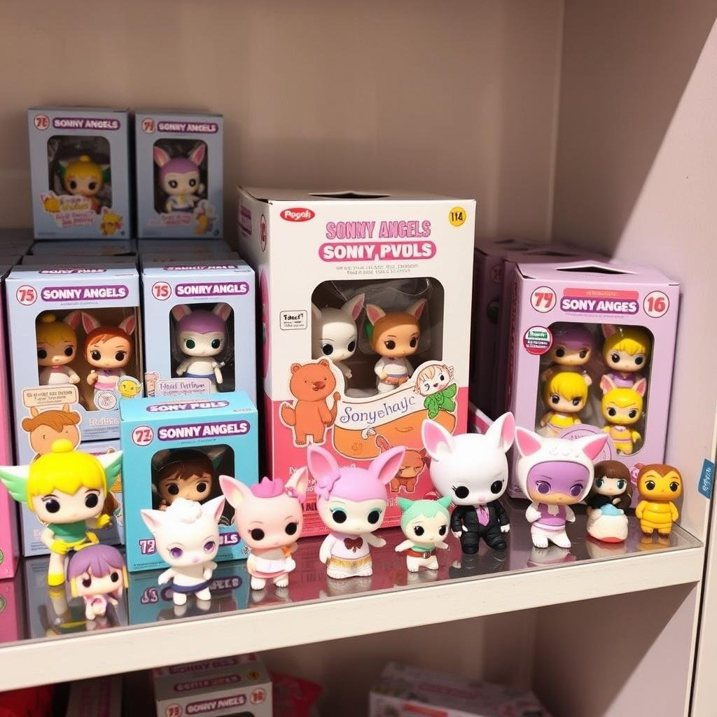 Assortment of popular blind box collectible figures popular with Gen Z