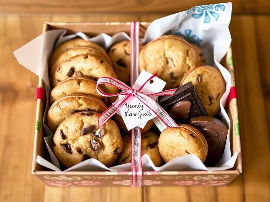 Beautifully packaged homemade treats for anniversary gift