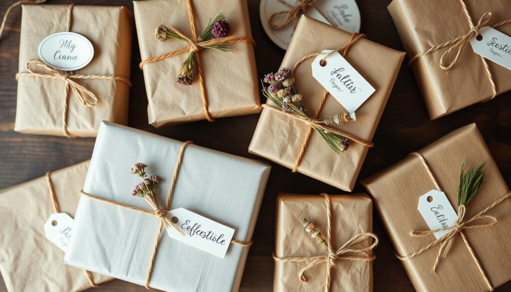 Beautifully wrapped gifts with sustainable packaging and personalized touches - perfect presentation for gifts for millennials