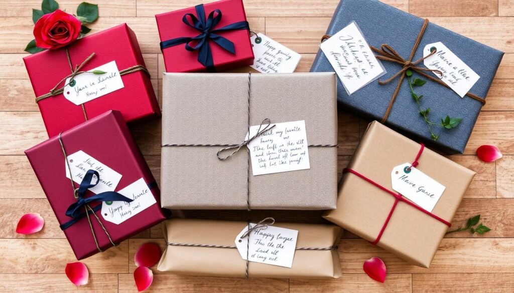 Beautifully wrapped valentines day gifts for him with personalized touches