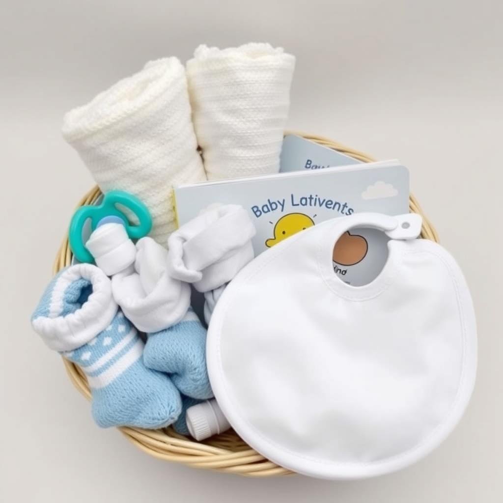 Budget-friendly baby gift basket with essential items
