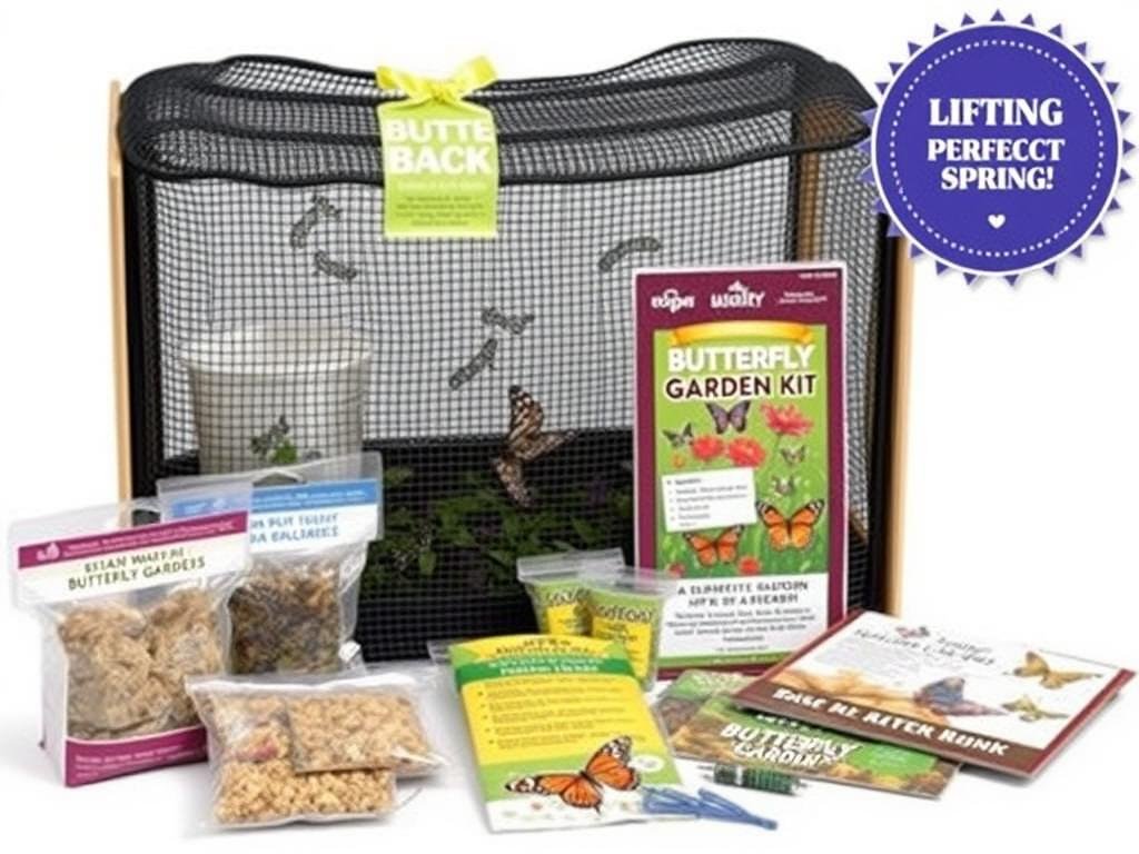 Butterfly garden kit with habitat and caterpillars creative gift ideas