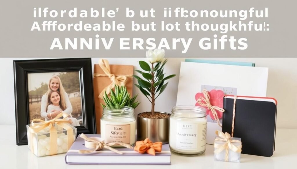 Collection of affordable but thoughtful anniversary gifts