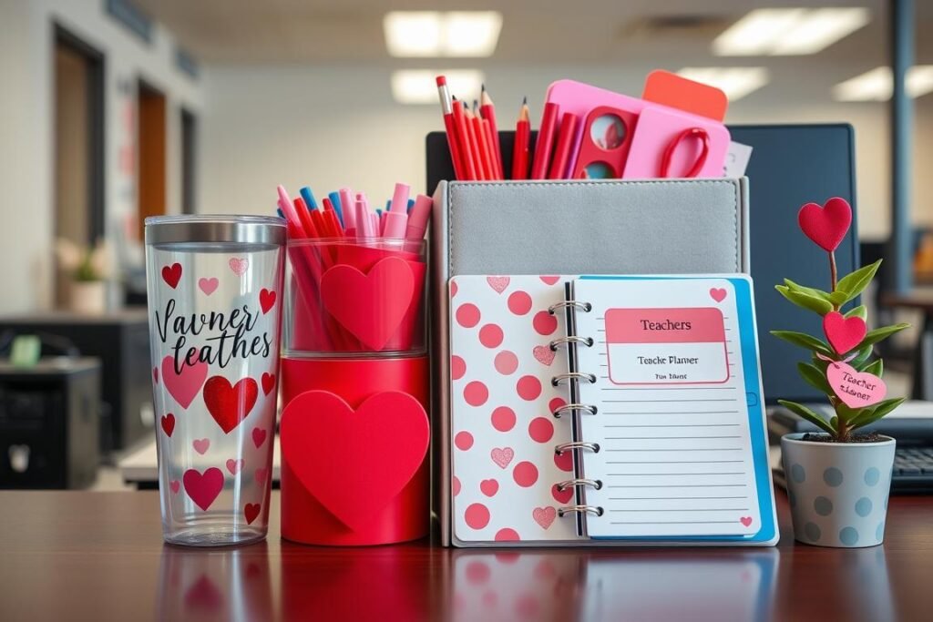 Collection of practical Valentine's gifts for teachers