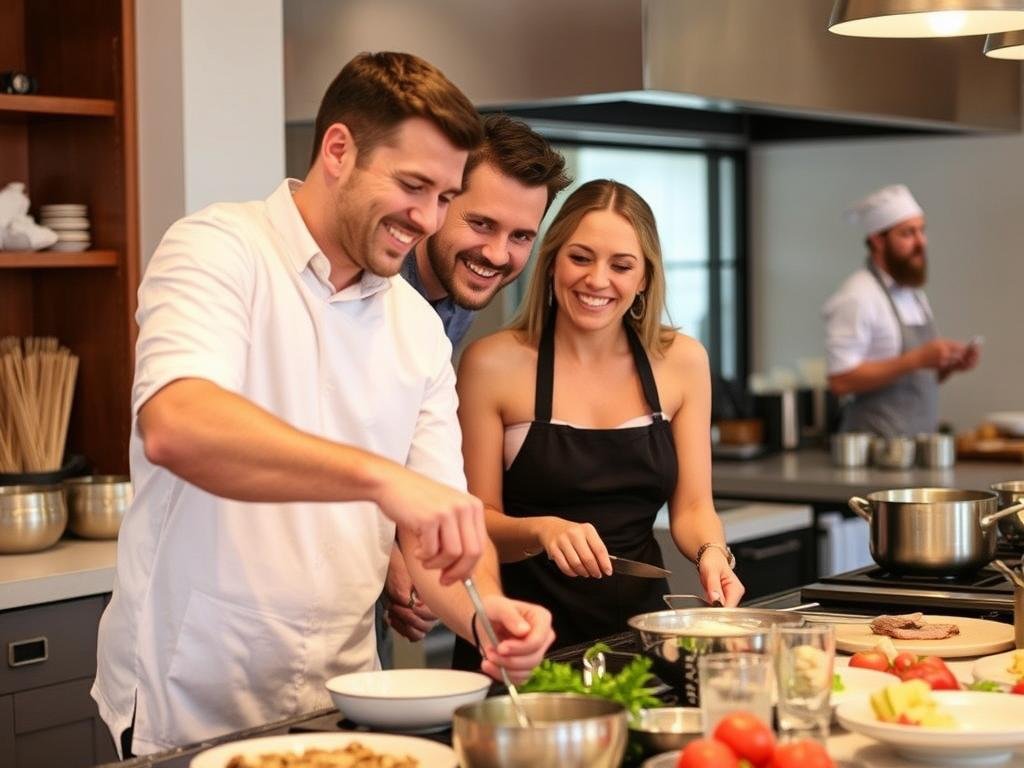 Cooking class as an experience gift idea for boyfriend