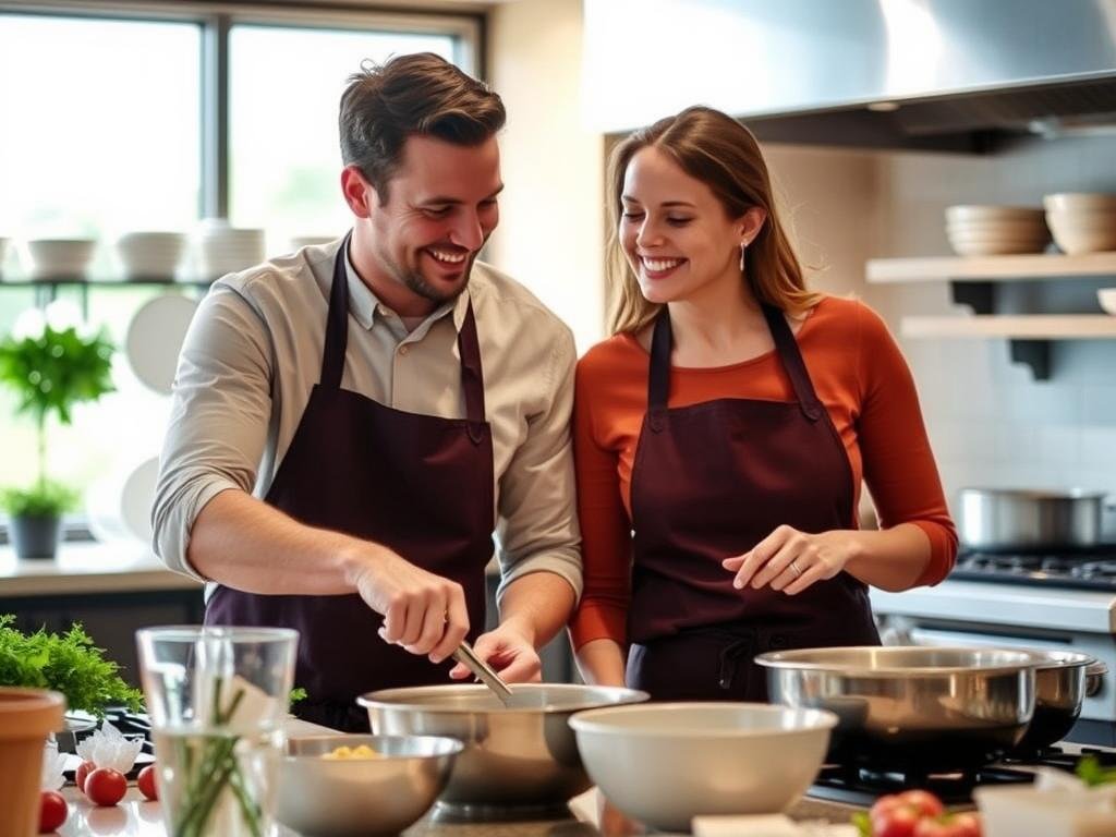 Cooking class for couples