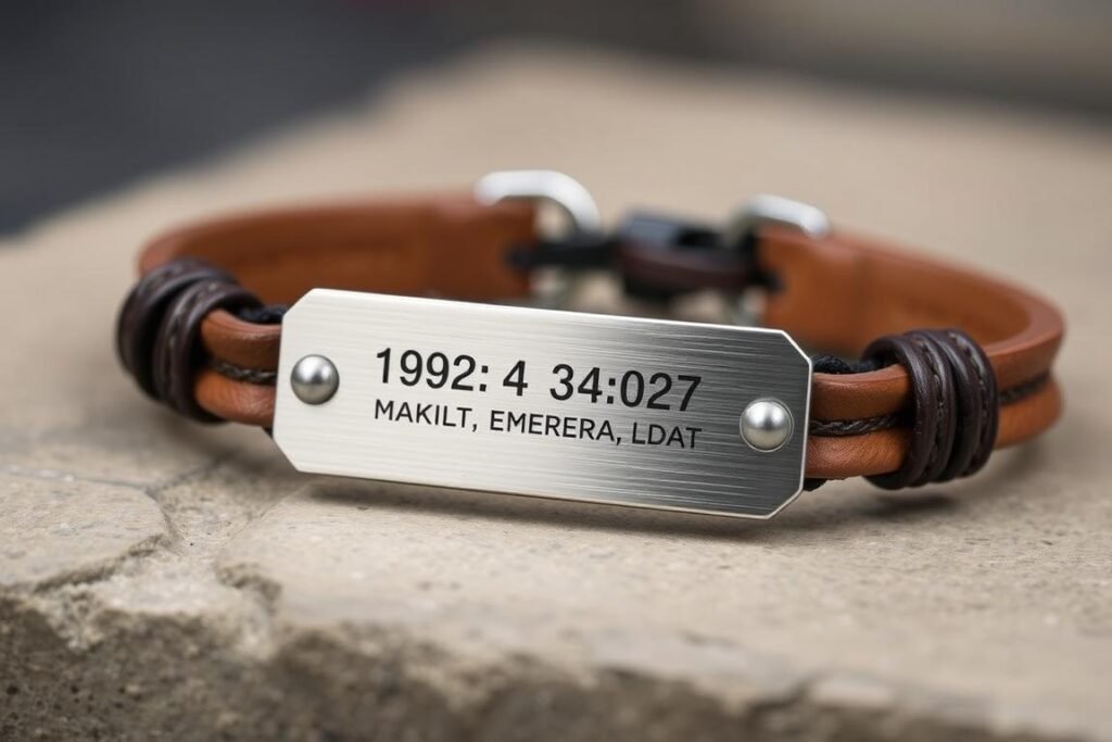 Coordinates bracelet showing a special location as romantic gifts for boyfriend