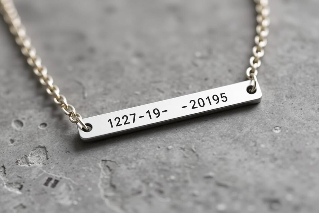 Coordinates bracelet with engraved location of first date
