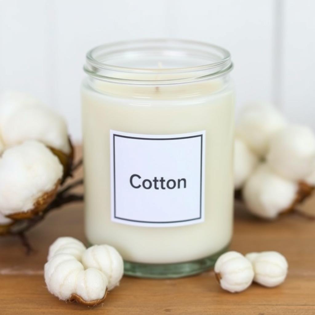 Cotton scented candle as a budget-friendly cotton anniversary gift for him