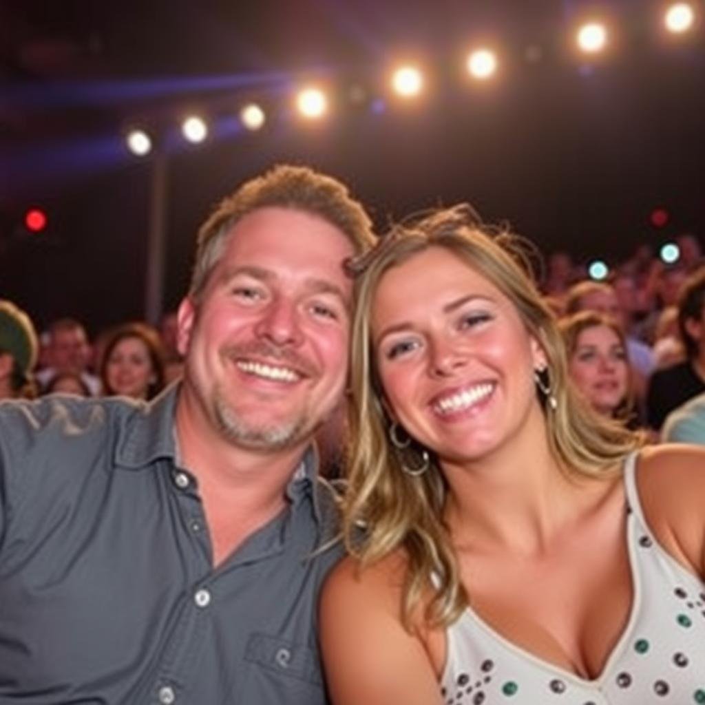 Couple at a concert or show for anniversary gift ideas