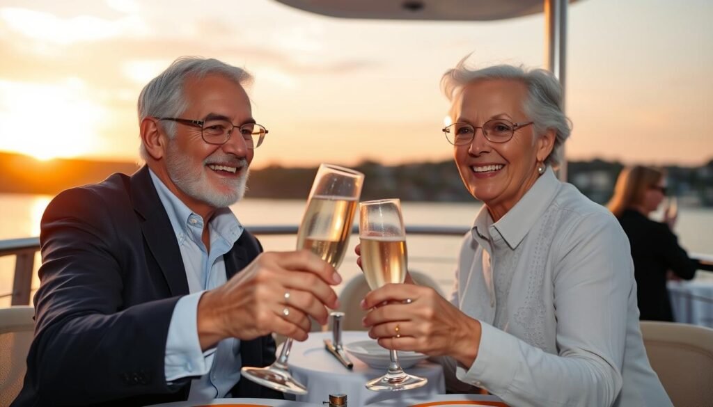 Couple enjoying an experience gift for their anniversary