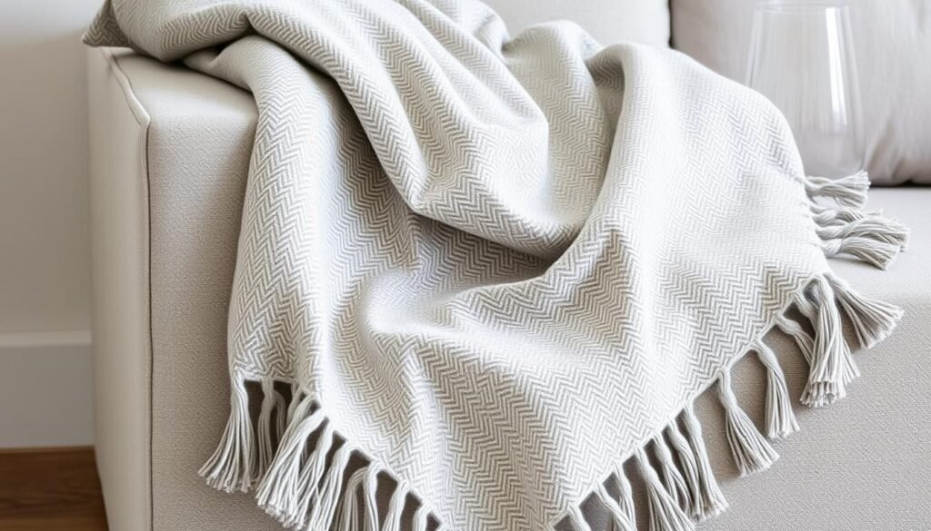 Cozy cotton throw blanket as a cotton anniversary gift for him