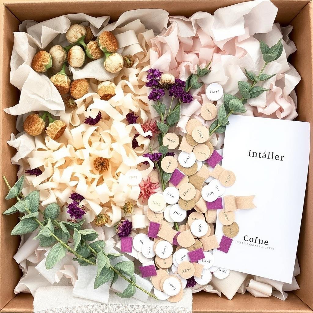 Creative gift box fillers and decorative elements