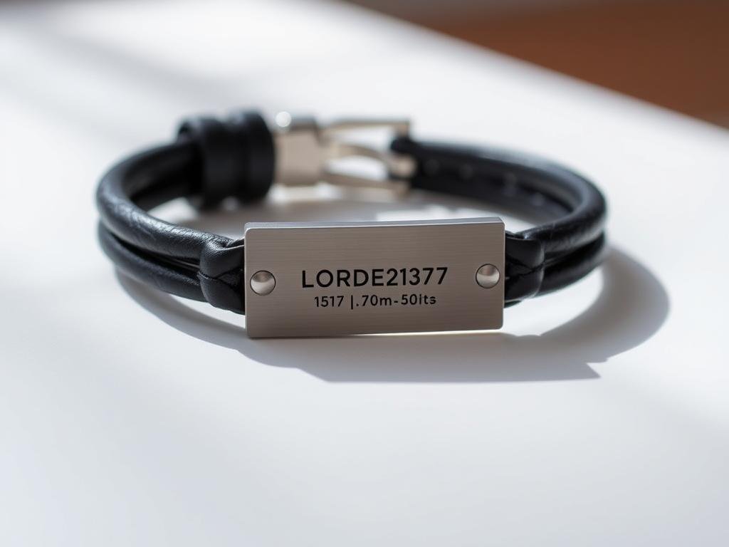 Custom coordinates bracelet as a valentines day gift for him