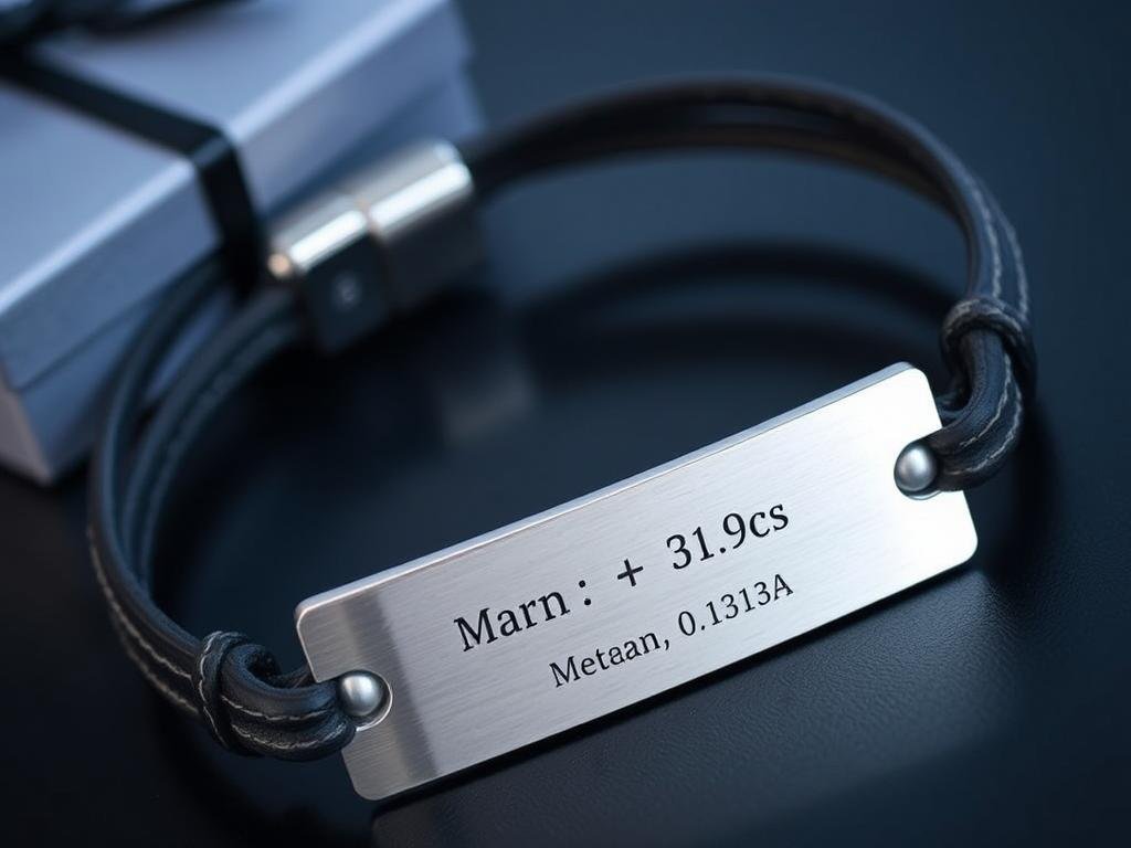 Custom coordinates bracelet valentines gift for boyfriend