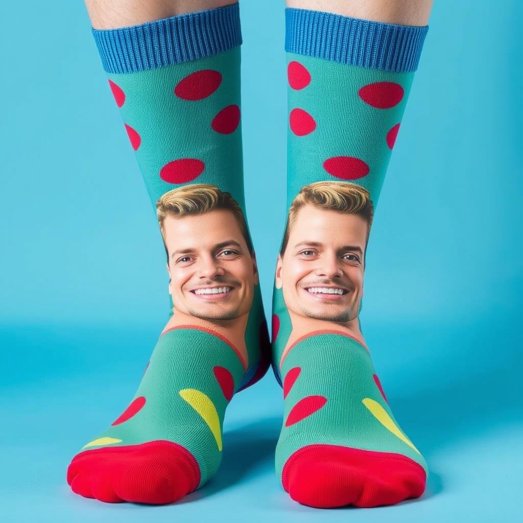 Custom face socks with best friend's face printed on them