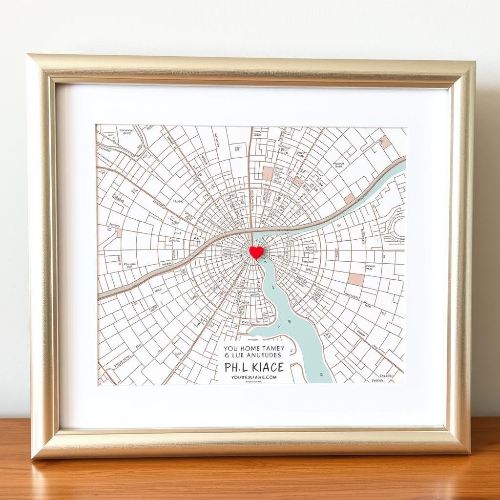 Custom map showing a location of significance