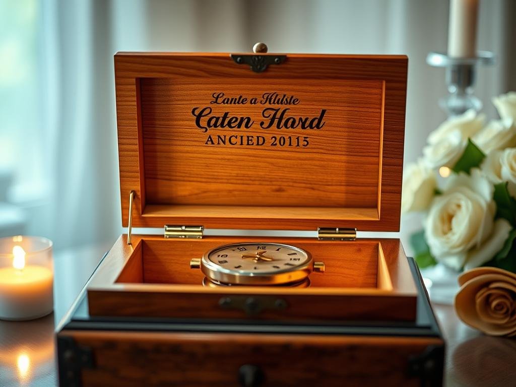 Custom music box with personalized song and message