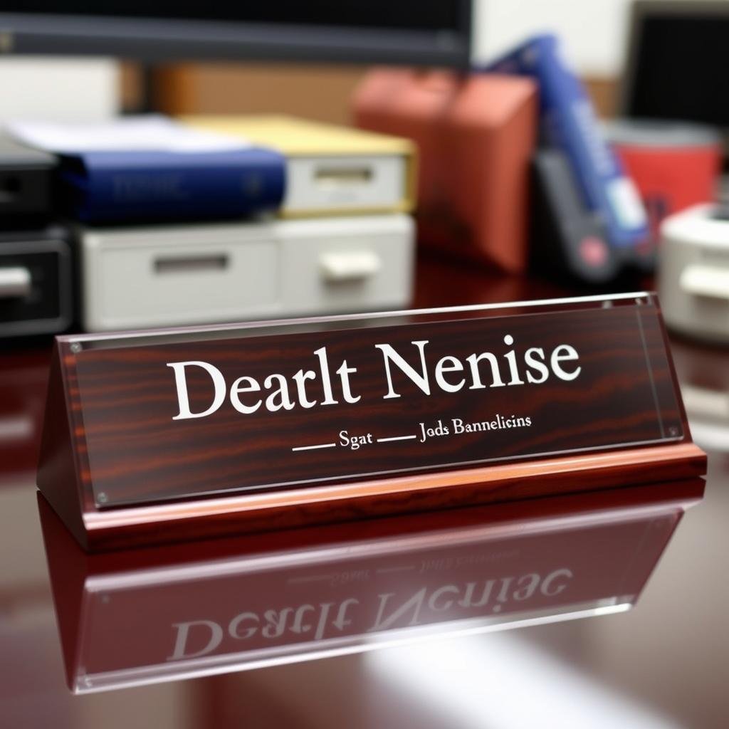 Custom name desk plate or sign in professional design