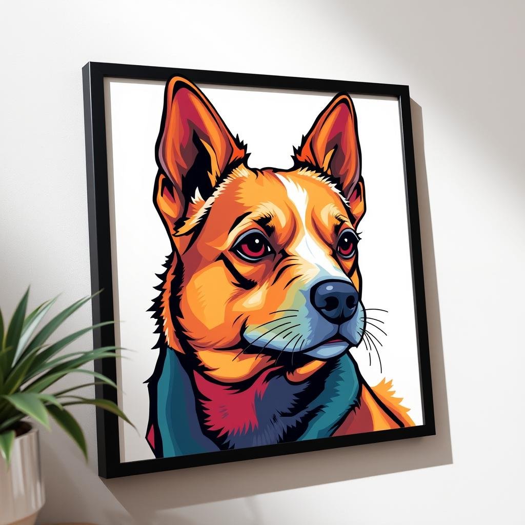 Custom pet portrait of best friend's beloved pet