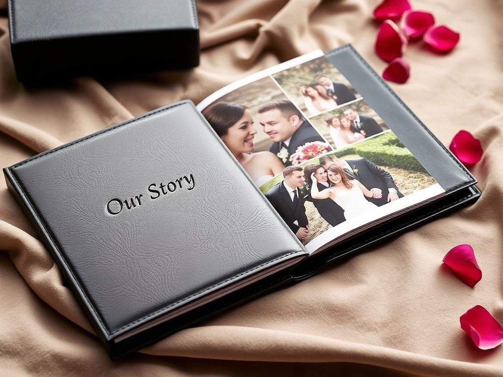 Custom photo album as a personalized gift idea for boyfriend