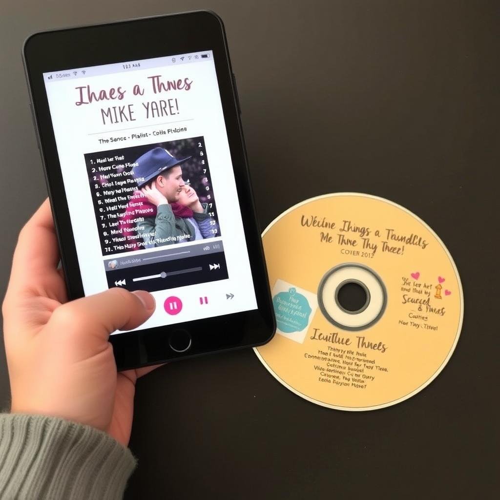 Custom playlist with meaningful songs for anniversary gift ideas